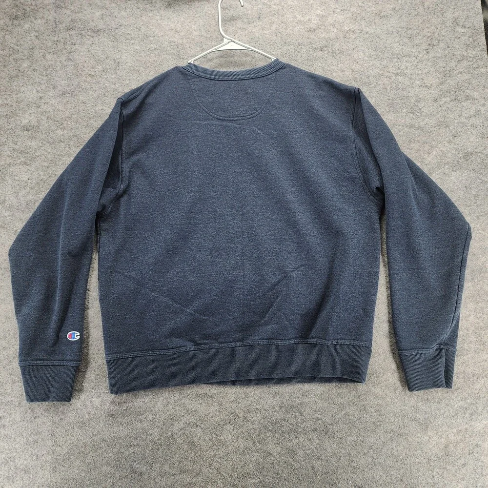 Champion Sweatshirt Mens Large Blue Long Sleeve Logo